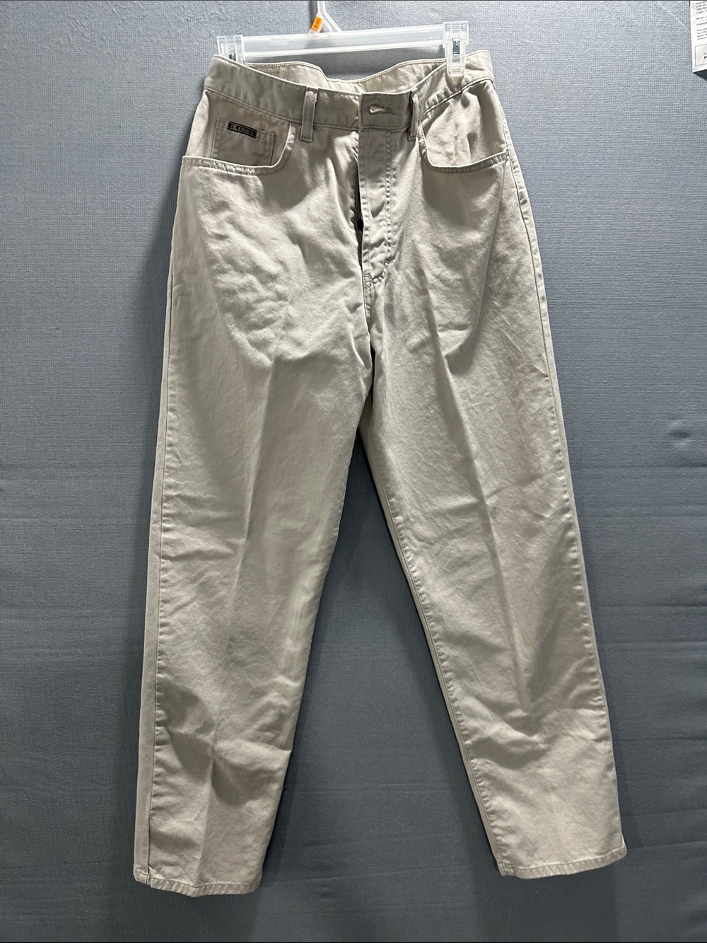 Vintage jeans Calvin Klein Women's Light Khaki Straight Crop Chinos made USA